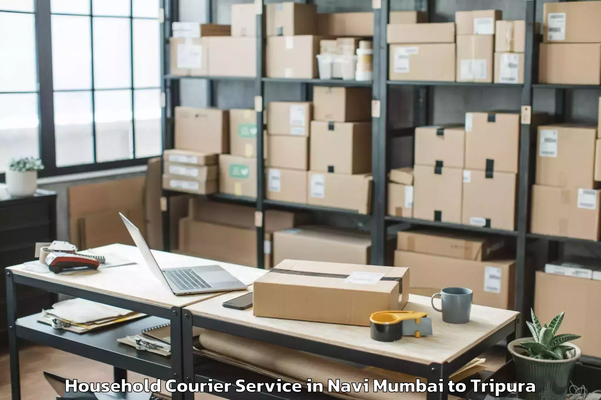 Leading Navi Mumbai to Khowai Airport Ixn Household Courier Provider